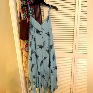 One size- Handkerchief style Turtle Print dress